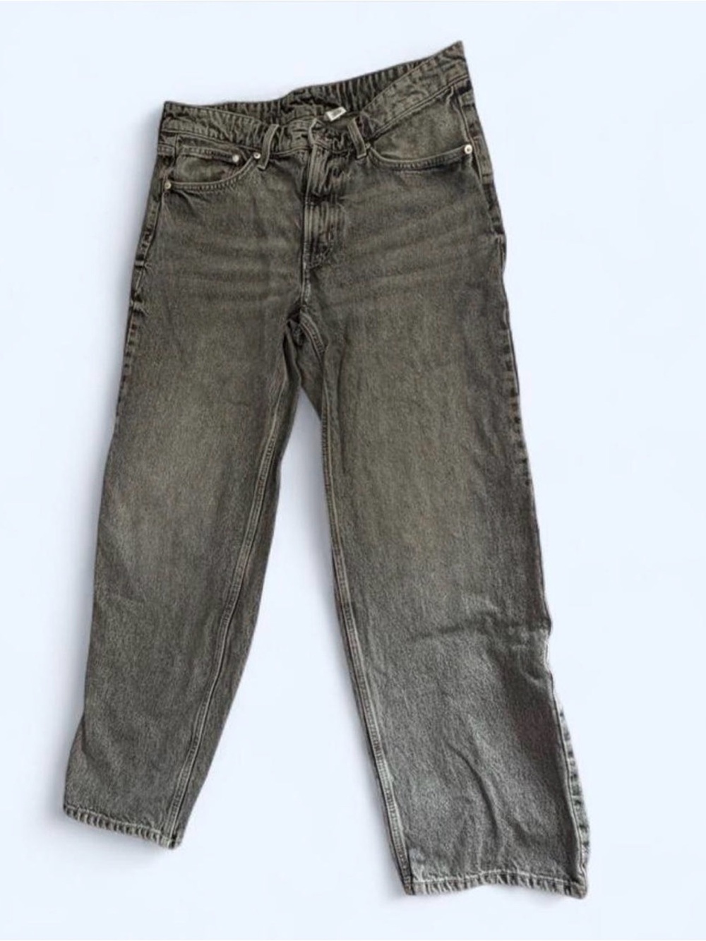 Grunge Gray Baggy Low Waist Jeans by &Denim